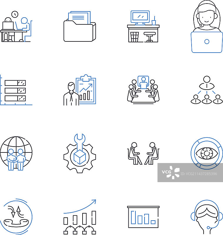 医院工作人员线性图标合集医生图片素材
