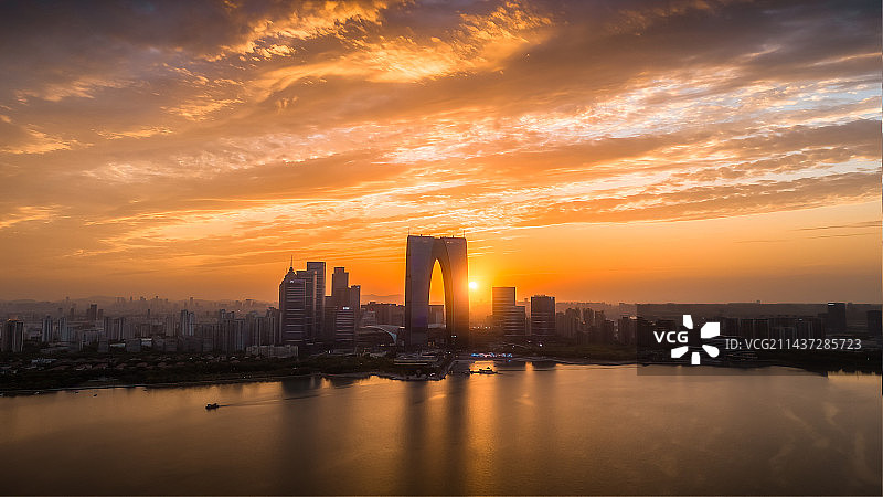 苏州火烧云图片素材