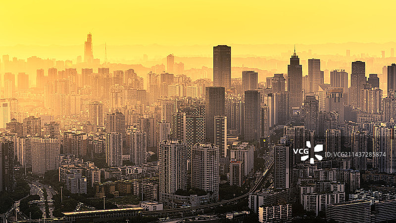 夕阳下的重庆南岸区图片素材