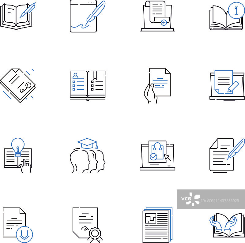 团队激励线性图标合集图片素材