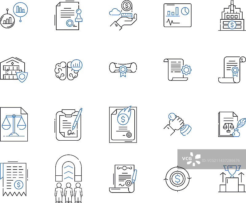 支持同情援助的线条图标合集图片素材