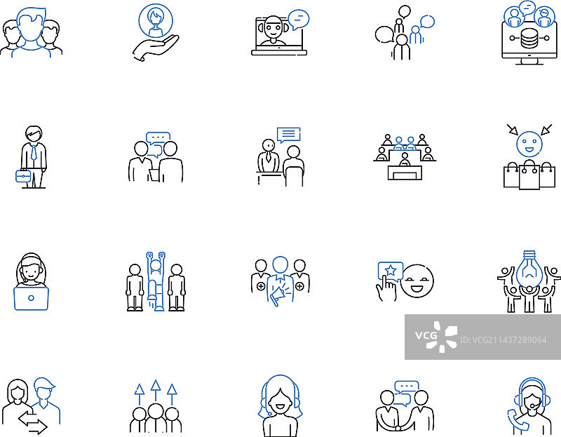 咨询系列线性图标治疗图片素材