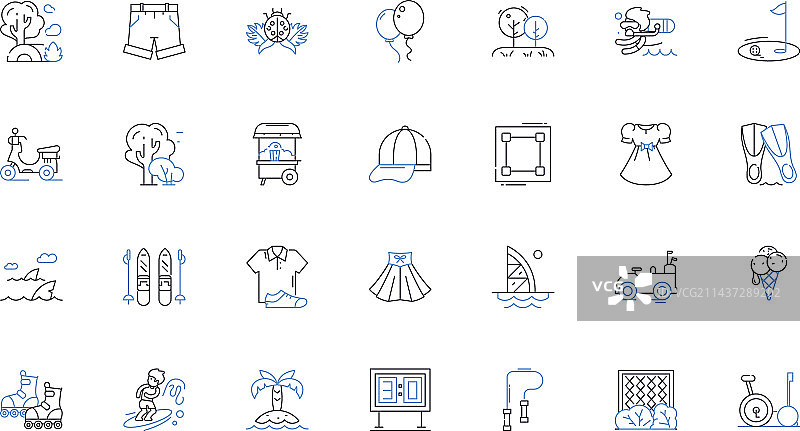 烧烤系列线性图标图片素材