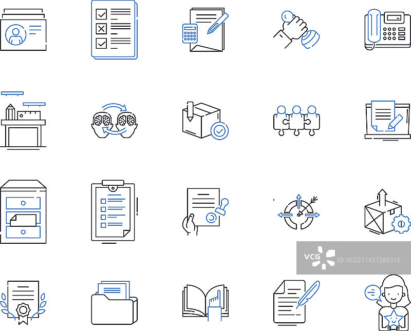 销售运营线性图标合集图片素材