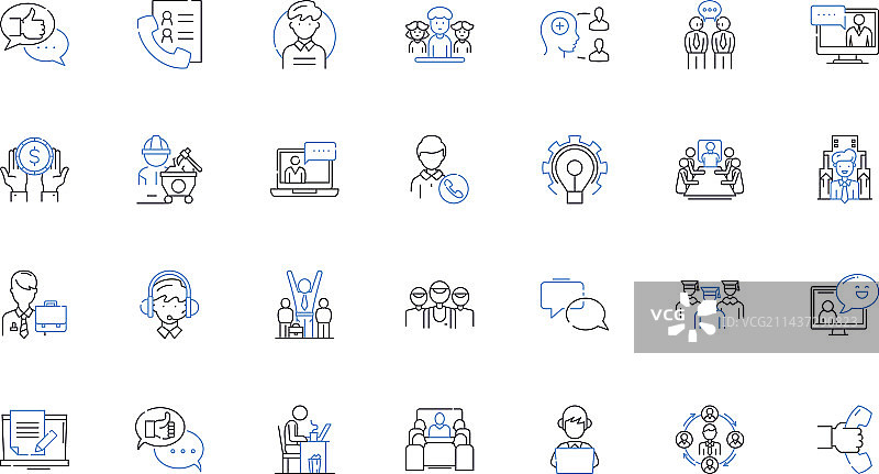 HR增强线条图标集合图片素材