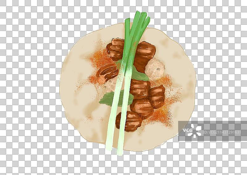 大饼卷葱烧烤图片素材