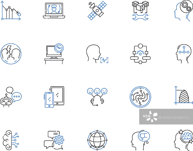 销售策略线性图标合集：激励图片素材