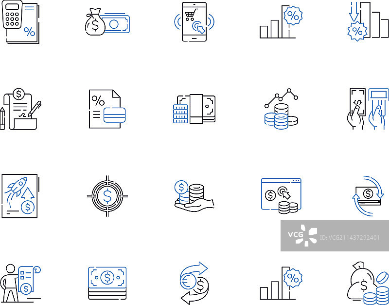 贸易计划线条图标系列：易货图片素材