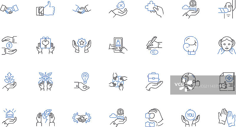 语音模式线条图标合集图片素材