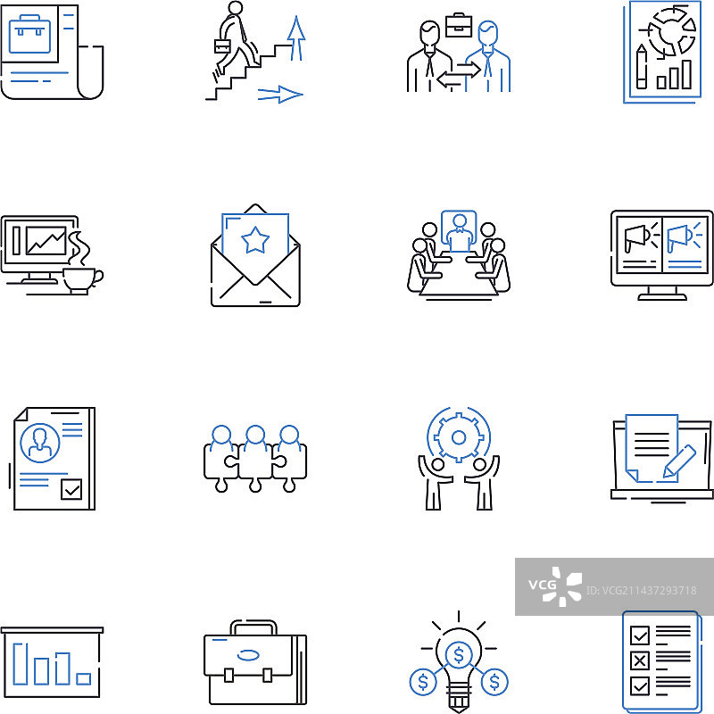 变形线性图标合集图片素材
