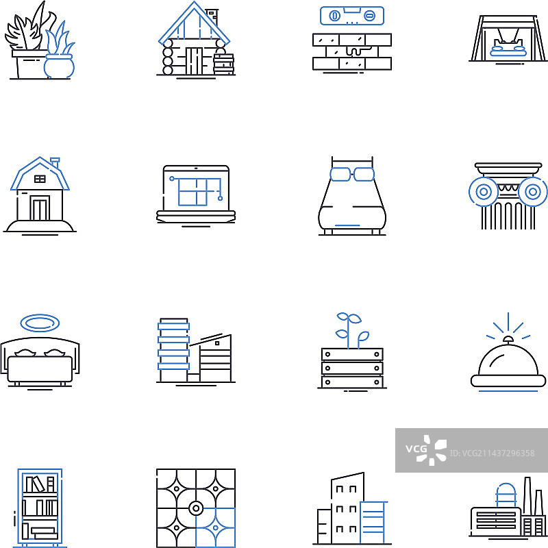 改造升级再利用线性图标合集图片素材