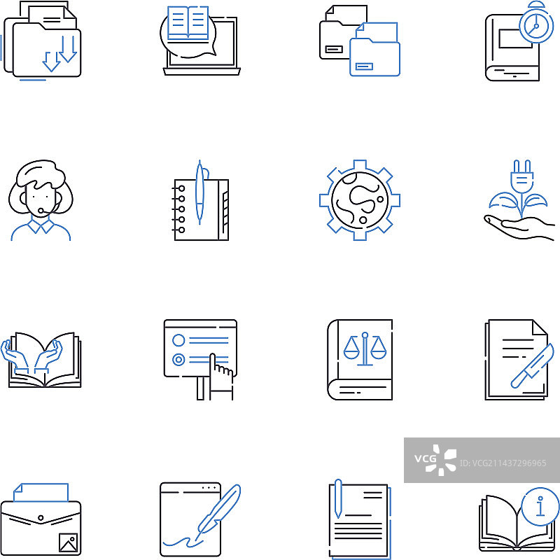 平面设计线性图标合集图片素材