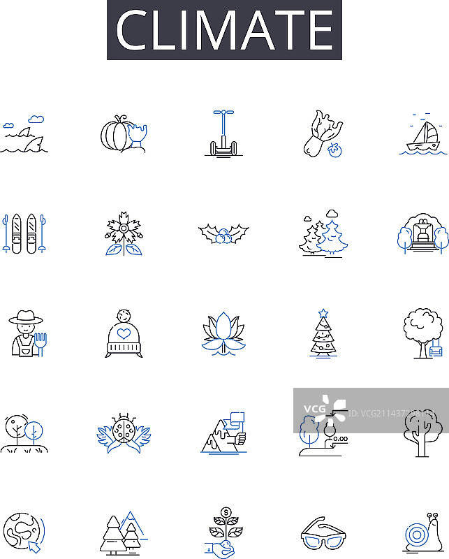 气候线性图标系列：宁静图片素材