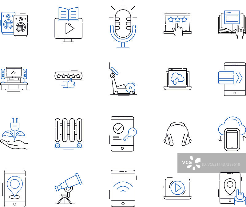 个性化代理线条图标系列图片素材