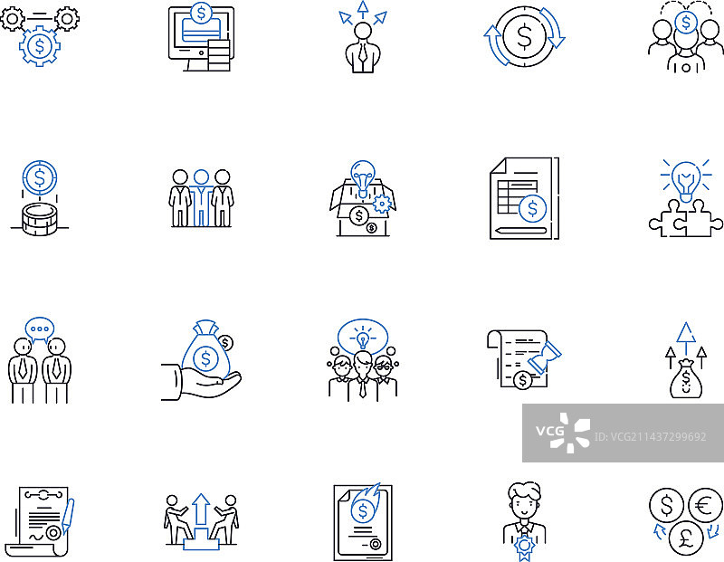 获取服装系列线性图标图片素材