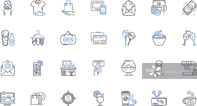 直销渠道线性图标系列图片素材