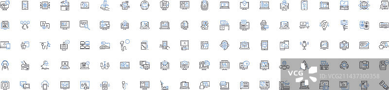 科技线条图标合集创新图片素材