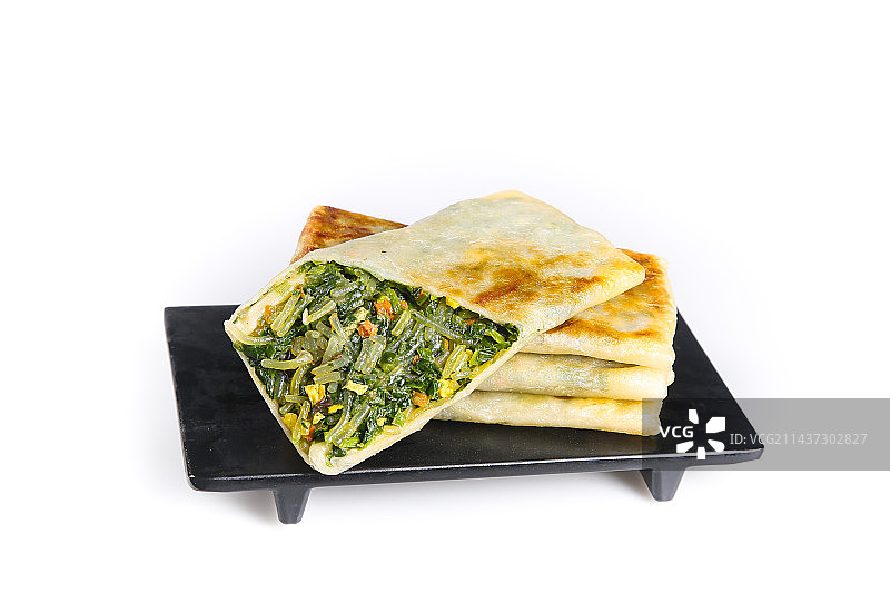 白底上的韭菜盒子图片素材