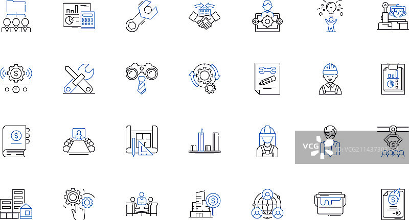 零售场所线性图标合集图片素材