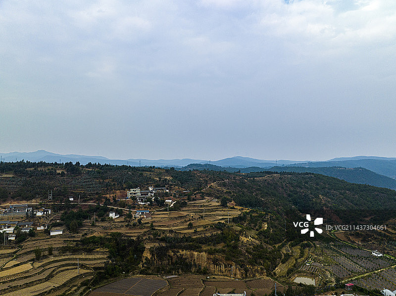 航拍云南省大理白族自治州城市风光图片素材