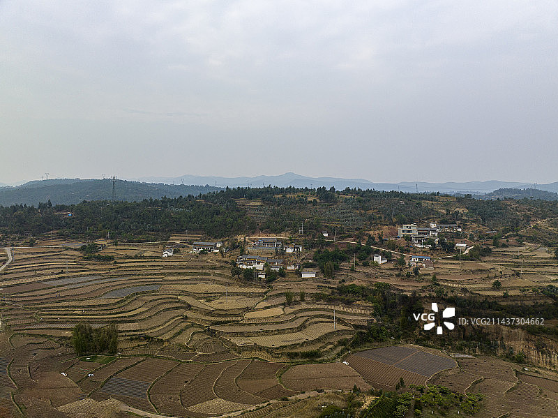 航拍云南省大理白族自治州城市风光图片素材