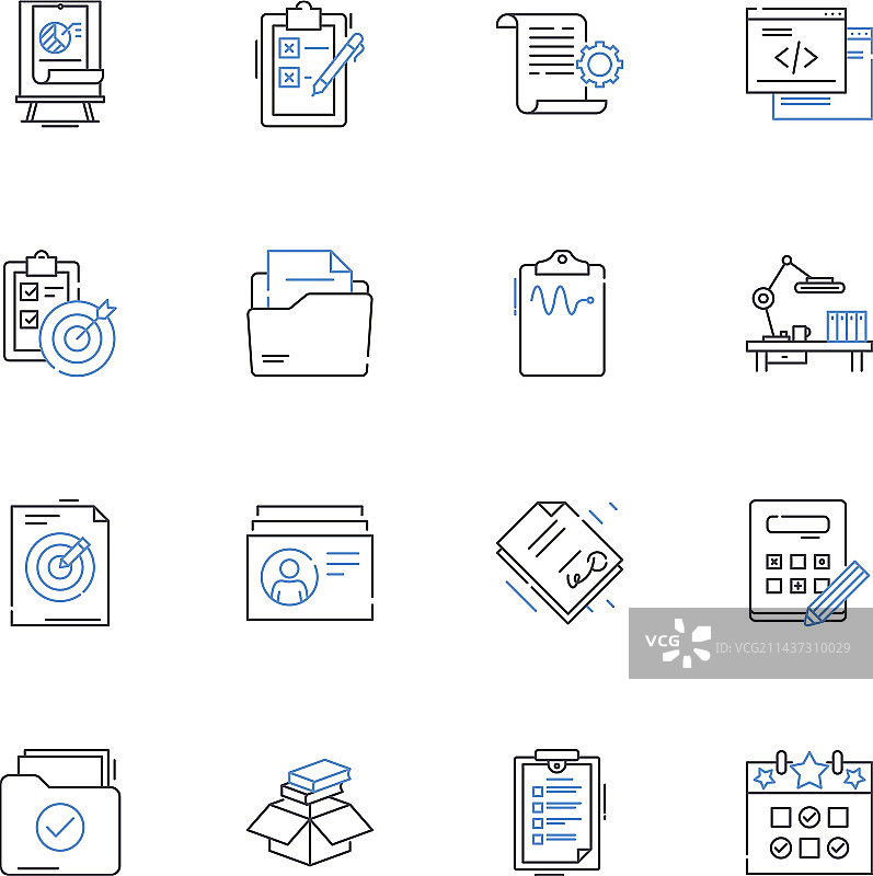 铺设地基线图标合集图片素材