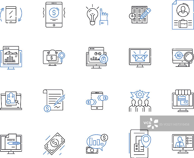 初始设置线性图标配置合集图片素材
