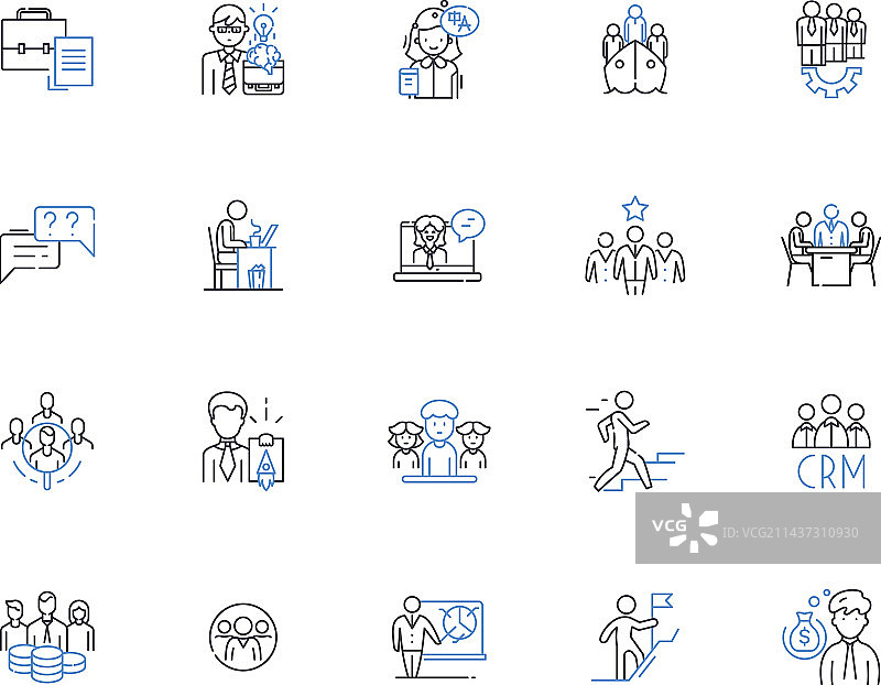 爱好热情职业线条图标系列图片素材