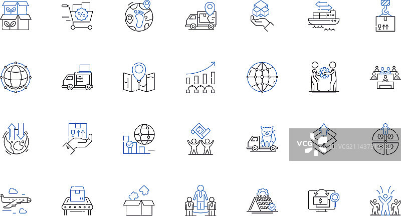 舒适物品线性图标合集图片素材