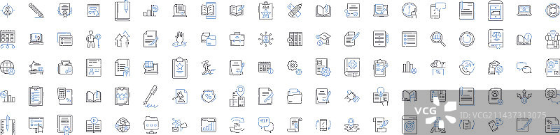 厨房用品线条图标合集图片素材