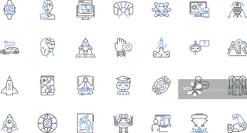 来世线性图标合集：死亡与来生图片素材