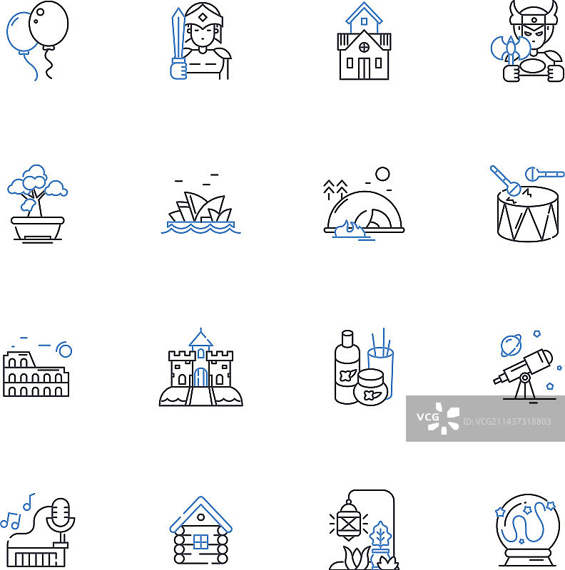 传统协议规范线条图标图片素材