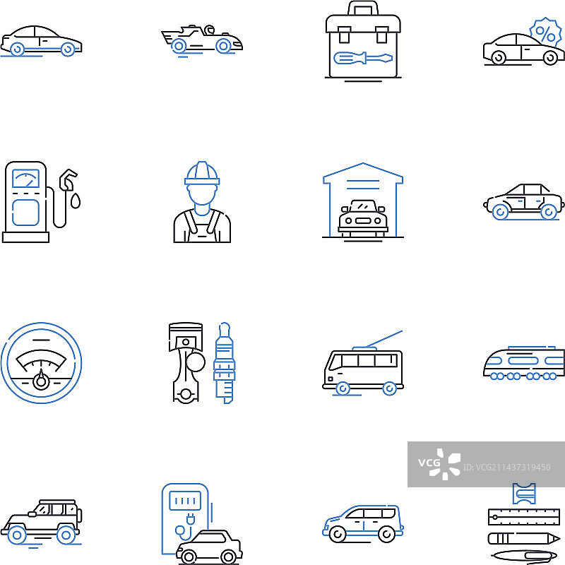 道路运输线路图标集卡车运输图片素材