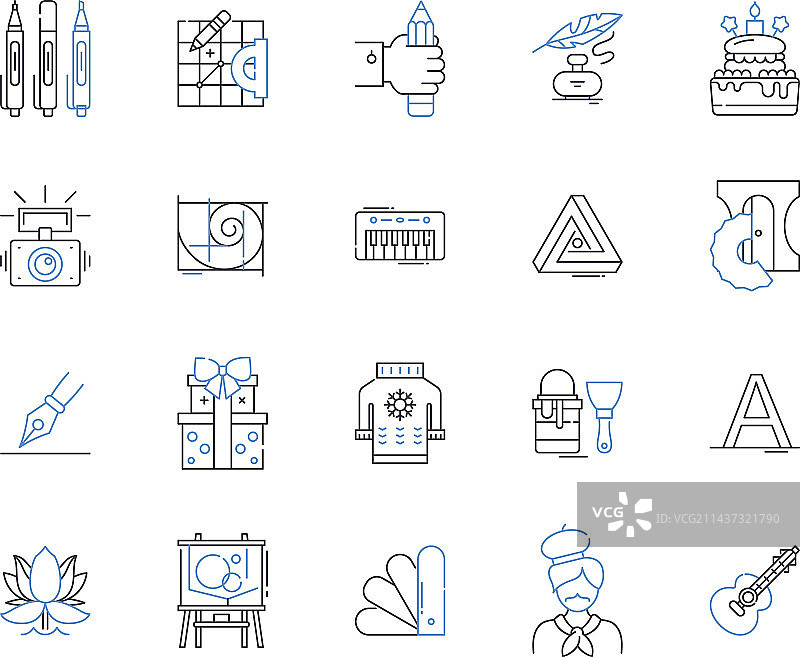 独一无二的线条图标系列图片素材