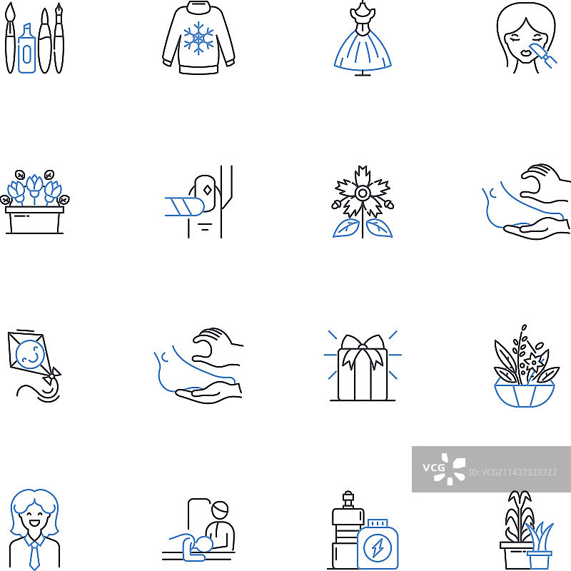 魅力线条图标合集图片素材