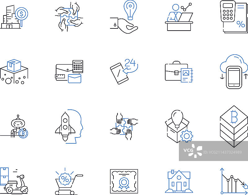 买一送一促销活动线性图标图片素材