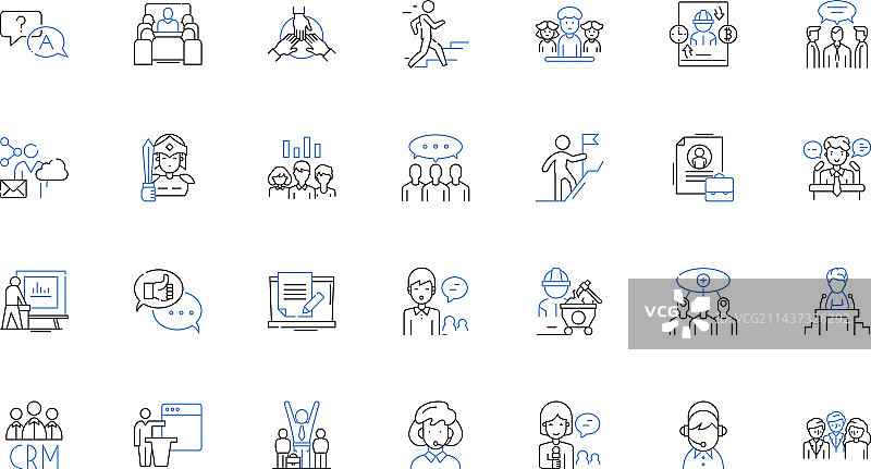 工作结构层级关系线性图标图片素材