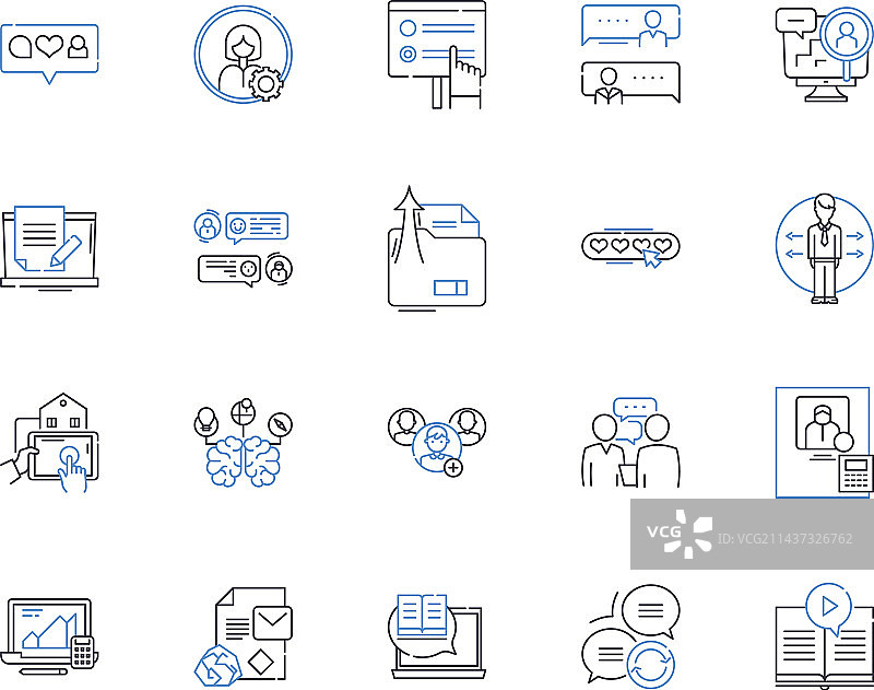 网络资源线性图标集合加密图片素材
