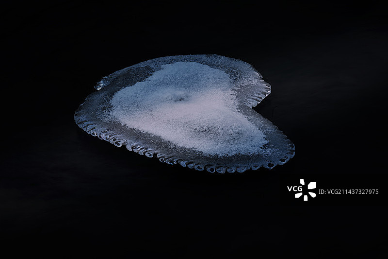 喀纳斯河里一朵冰花儿图片素材