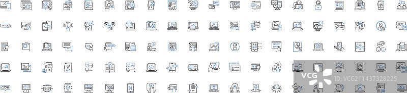 化学物质线性图标合集图片素材