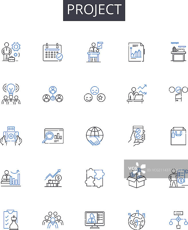 项目线性图标合集图片素材