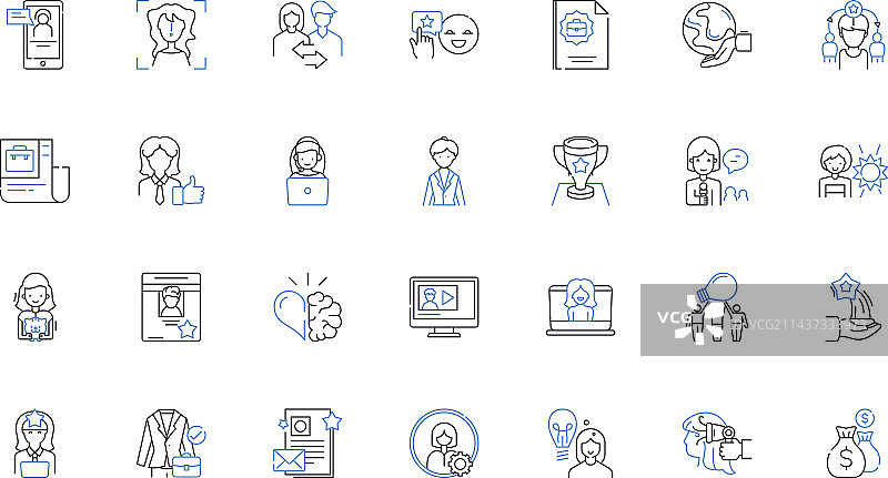 导演线条图标合集图片素材