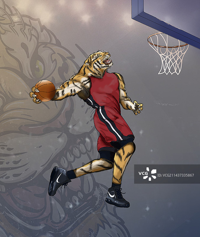 动物拟人插画图片素材