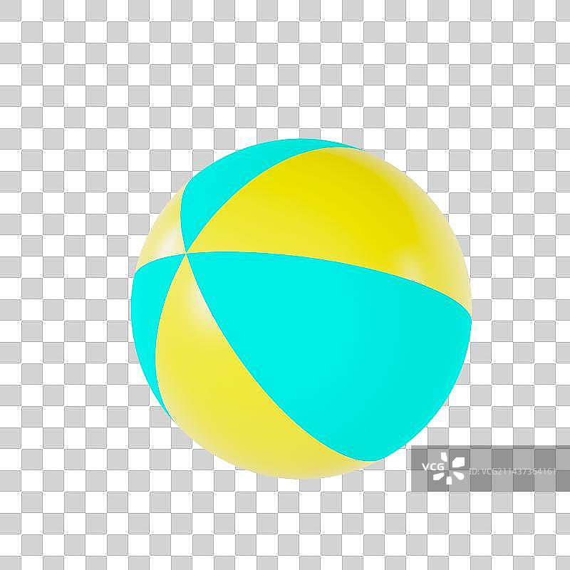 C4D立体沙滩球元素图片素材