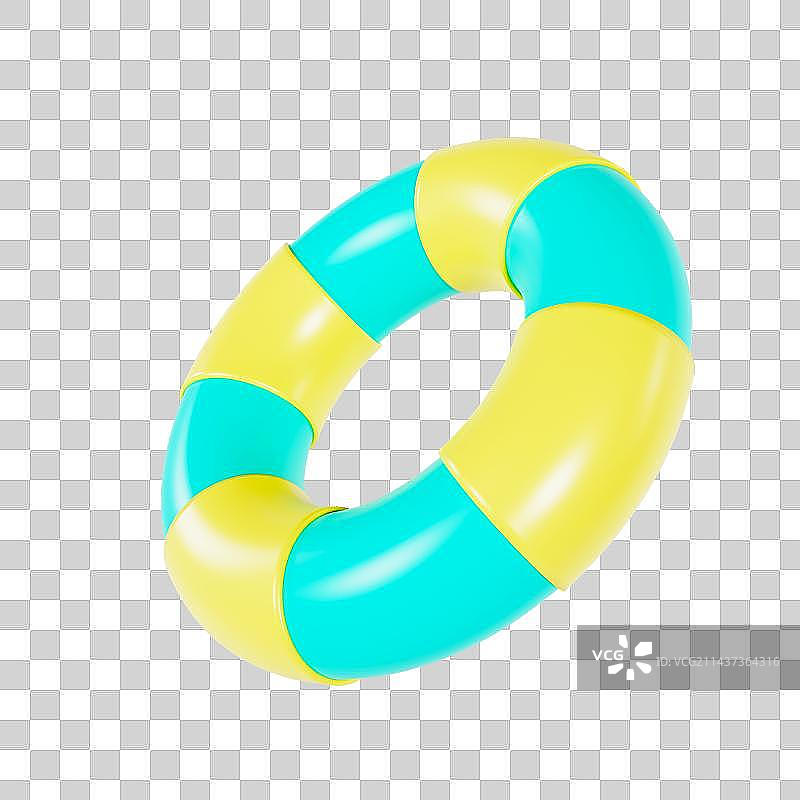 C4D立体救生圈元素图片素材