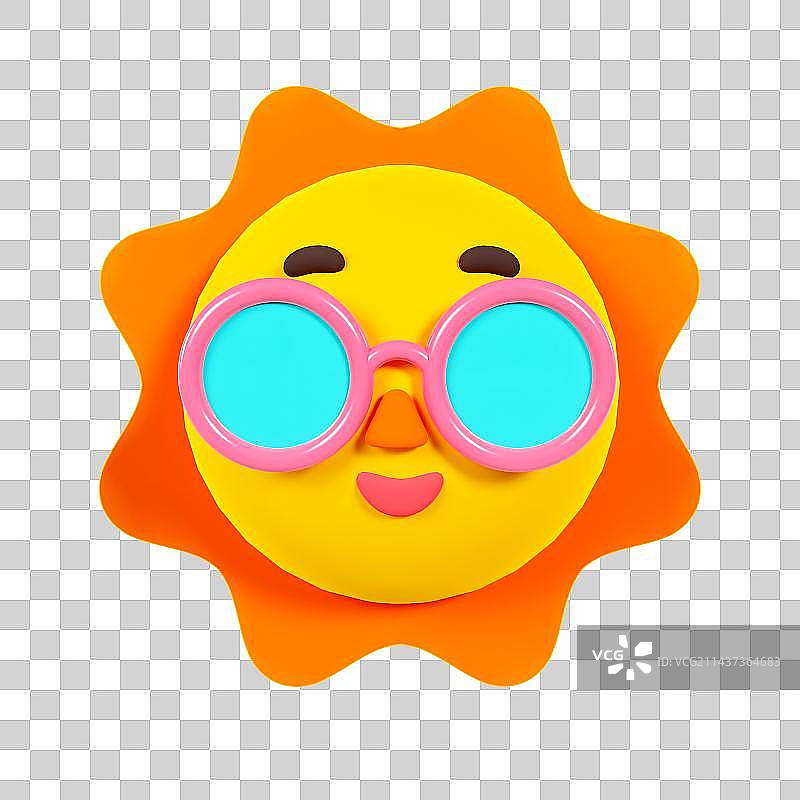 C4D立体太阳元素图片素材