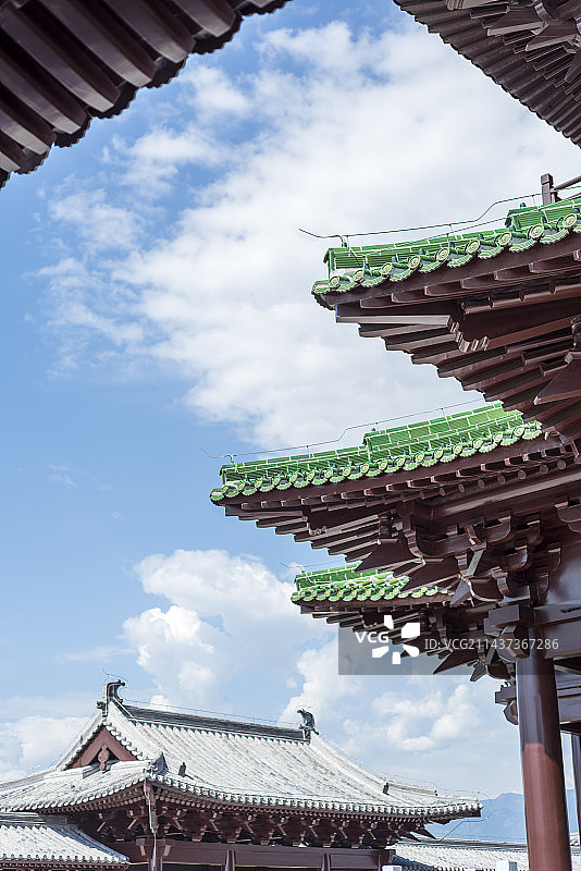 北京世园公园的古建筑永宁阁风景图片素材