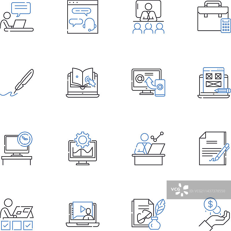 安全与防护线性图标合集图片素材