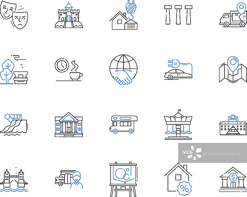 音乐产业线性图标合集：旋律图片素材