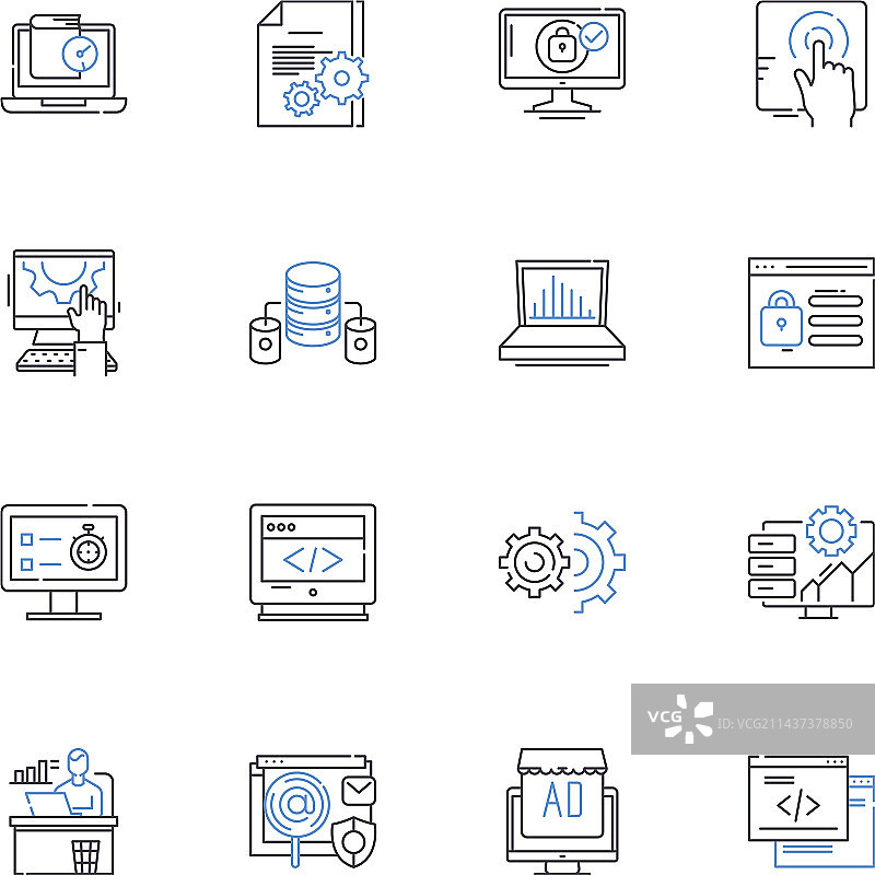 网站在线系列图标图片素材